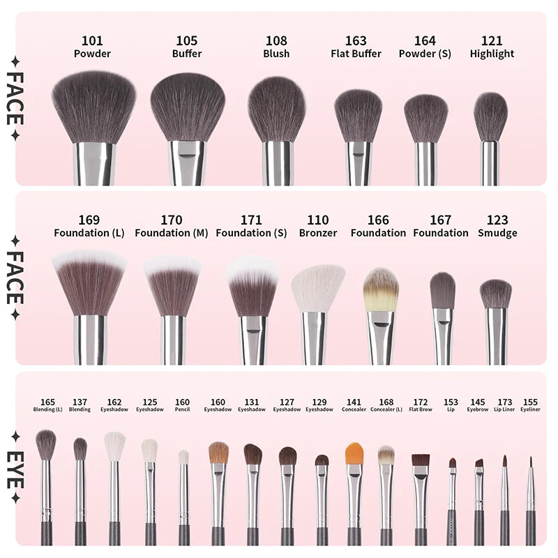 Docolor Makeup brushes set 29pcs Professional