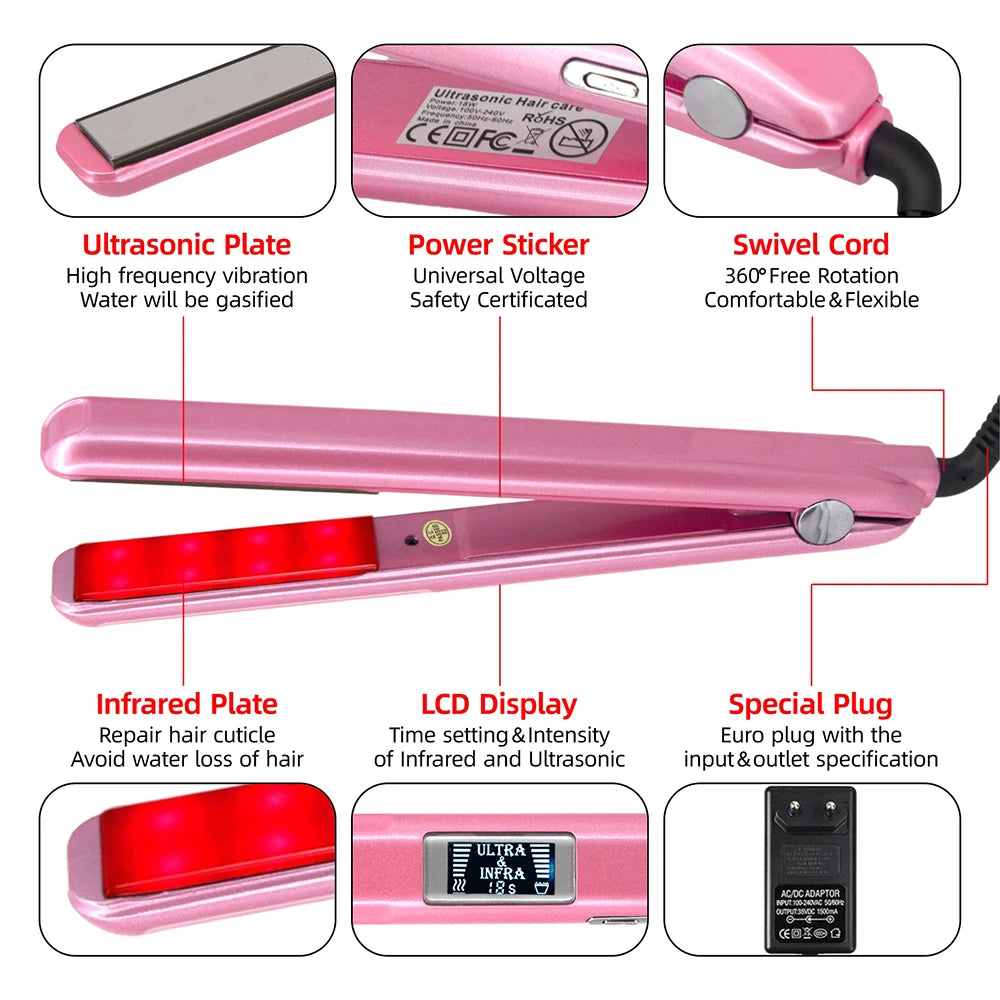 Hair Straightener Infrared and Ultrasonic Profession Cold Hair Care