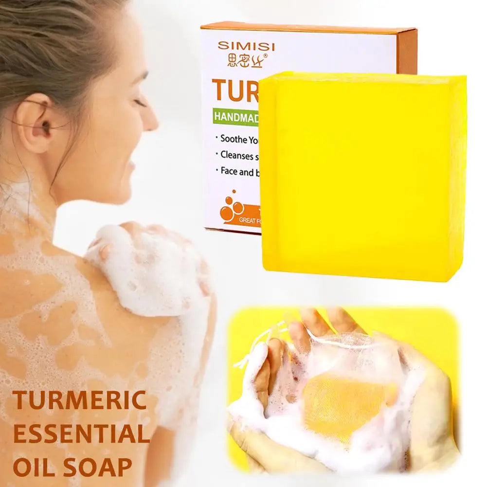 Organic Turmeric Soap Bar Natural Facial & Body Cleanser