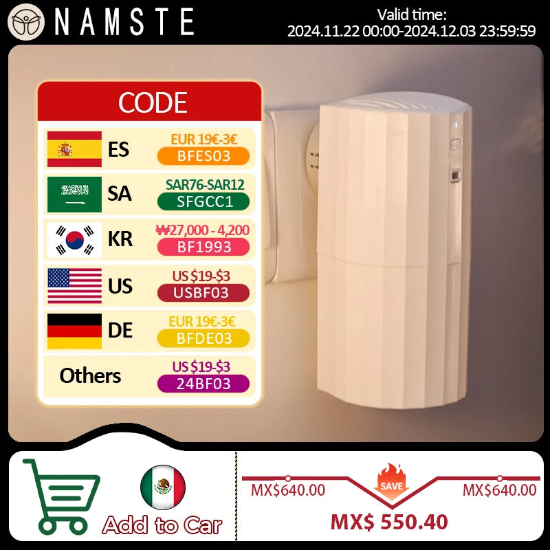 NAMSTE WiFi Bluetooth Aromatherapy Machine