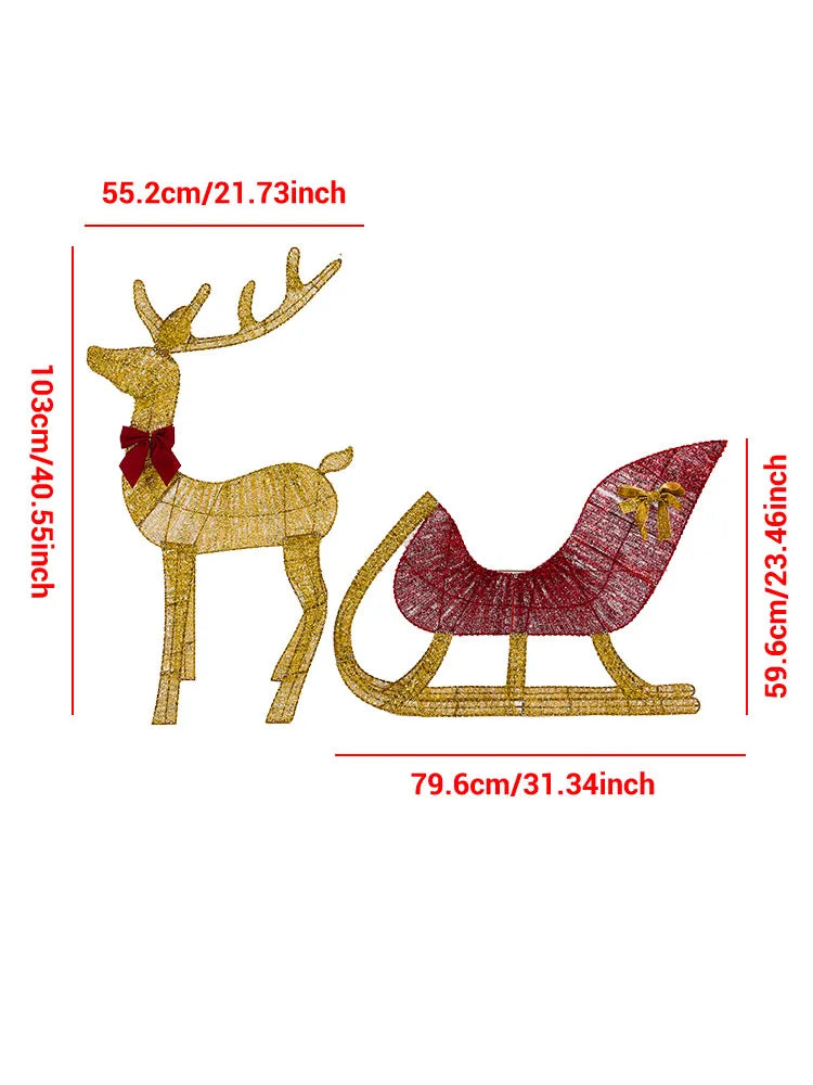 Decoration Christmas Deer Family Decor