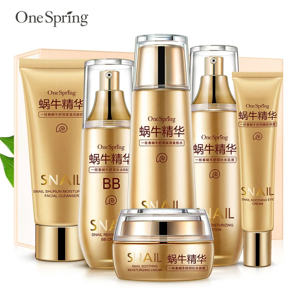 6pcs Snail Collagen Skin Care Sets