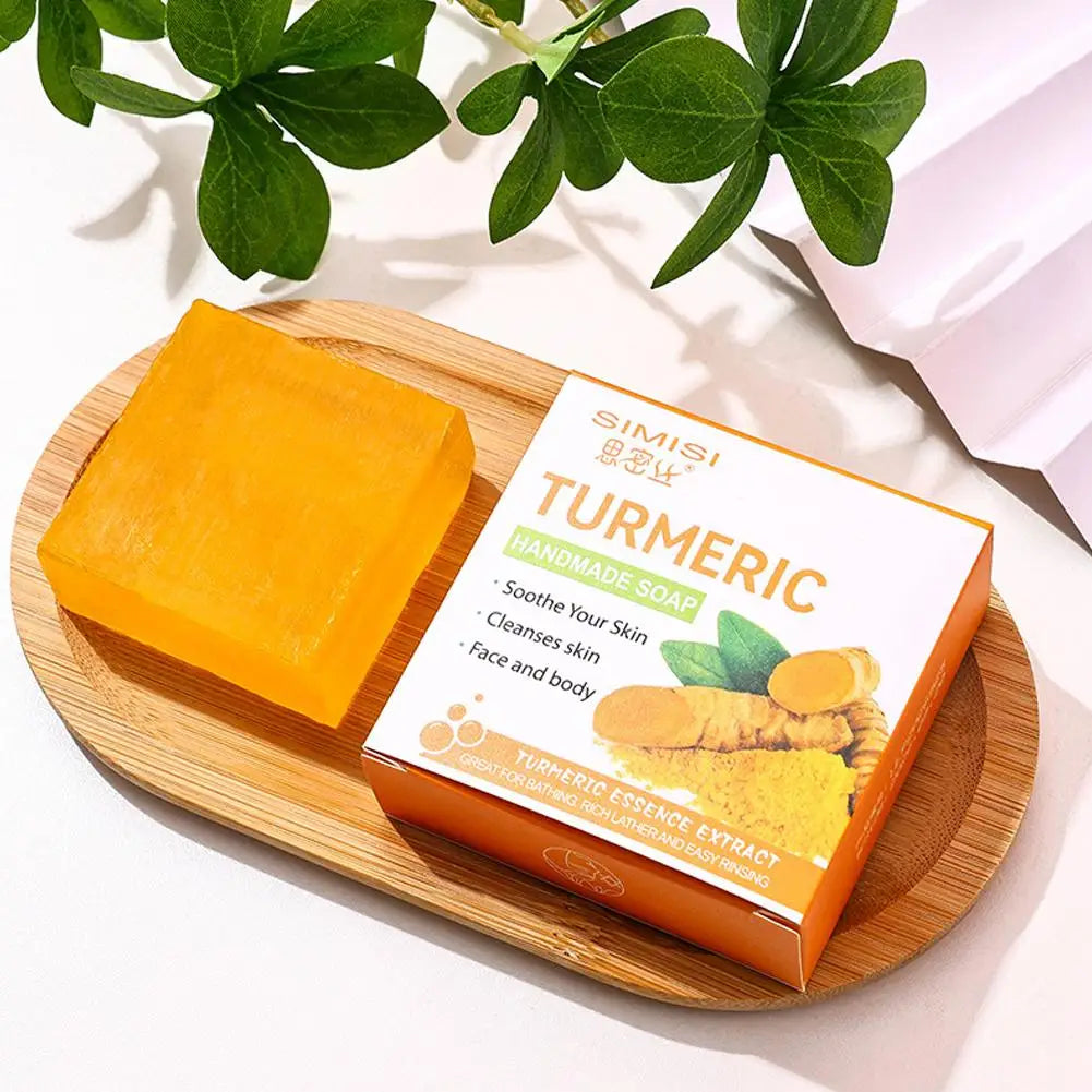 Organic Turmeric Soap Bar Natural Facial & Body Cleanser