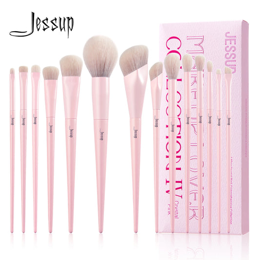 Jessup Pink Makeup Brushes Set 14pcs